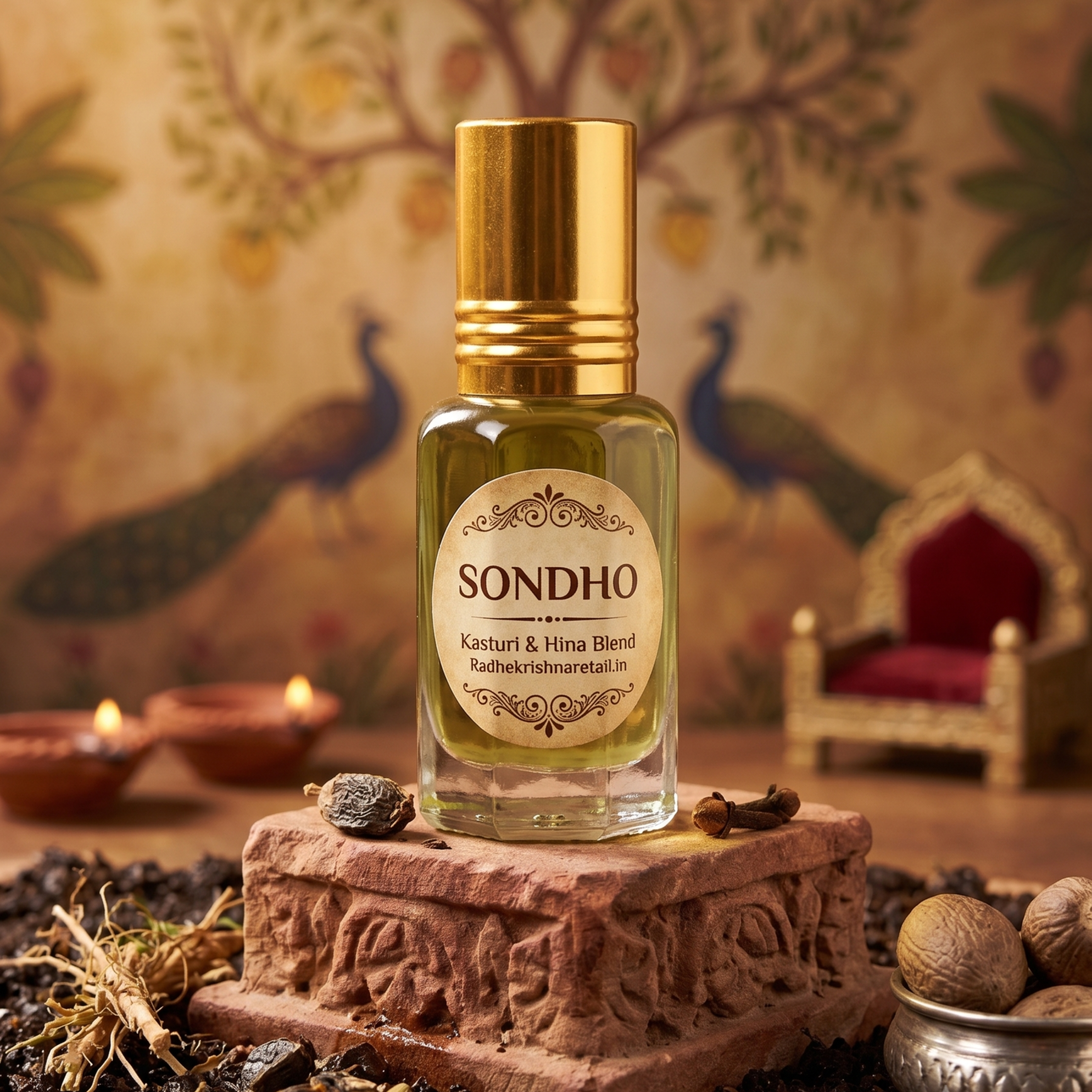 Sondho Kasturi and Hina blend attar for Thakorji seva